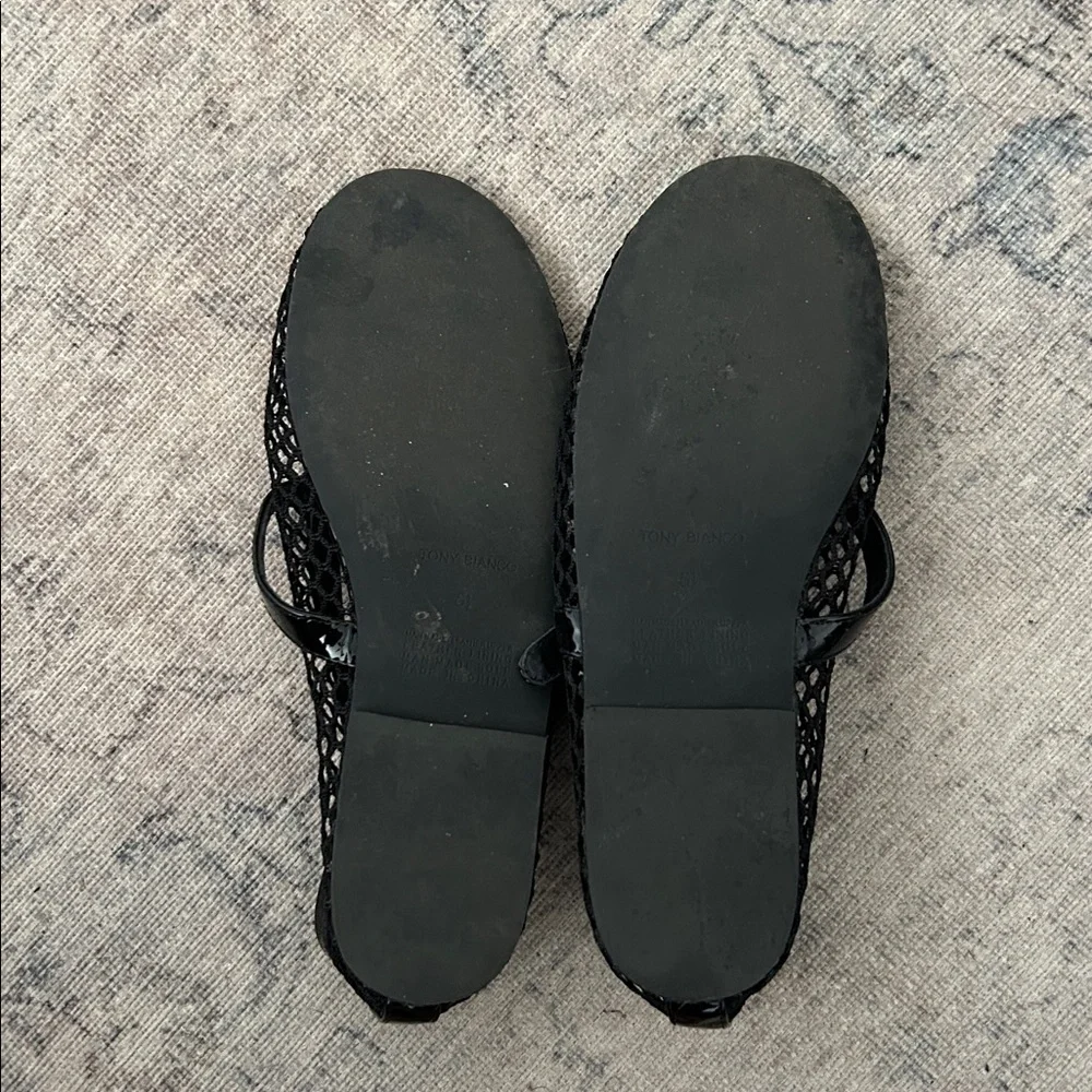 Tony Bianco Mia Black Mesh Flats - Picture 2 of 4